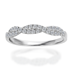 18k White Gold Infinity .32ctw Diamond Anniversary Ring