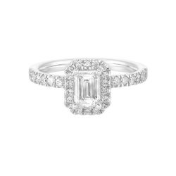 Lab Grown Emerald Cut Engagement Ring