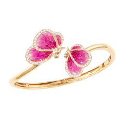 14kt Rose Gold Bellarri Butterfly Motif Bangle