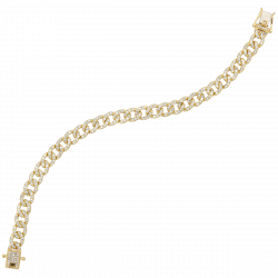 14k Yellow Gold Diamond Bracelet 2 1/2ctw