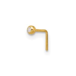 Viora 14k 23 Gauge 2.2mm CZ Nose Stud