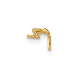 Valora 14k 22 Gauge Lightning Bolt Nose Stud