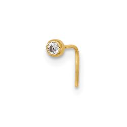 Cadenza 14K 23 Gauge CZ Nose Post
