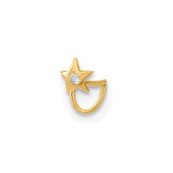 Marin 14K 22 Gauge Star with CZ Nose Ring Body Jewelry