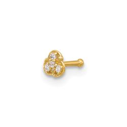 Seraph 14K 20 Gauge Polished CZ Nose Stud