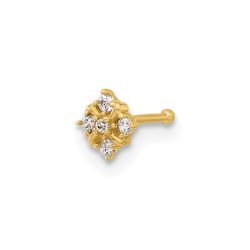 Eros 14K 20 Gauge Polished CZ Nose Stud