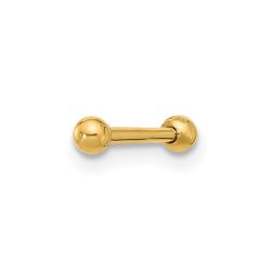 Isolde 14k 16 Gauge Polished 2.5mm Ball Bar Labret Stud