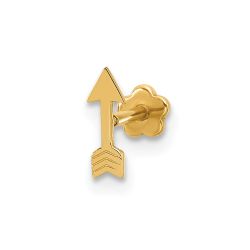 Caldera 14K 18 Gauge Polished Arrow Cartilage Body Jewelry