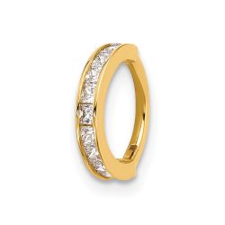 Valora 14k 18 Gauge Polished CZ Hinged Cartilage Ring