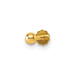 Aurayne 14K Polished 3mm Ball 16 Gauge Labret Stud