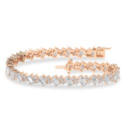 Calla Rhea 14K Rose Gold Emerald Lab Grown Diamond Bracelet
