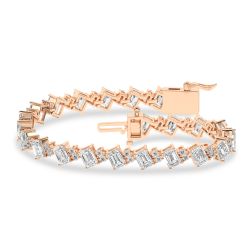 Willow Xyla 14K Rose Gold Emerald Lab Grown Diamond Bracelet