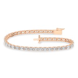 Tessera Umbria 14K Rose Gold Emerald Lab Grown Diamond Bracelet