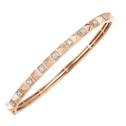 14kt Rose Gold Bangle 3/8ctw