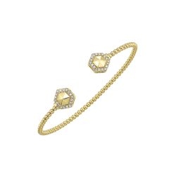 14k Yellow Gold Diamond Bangle