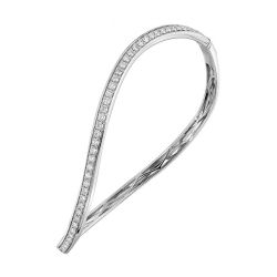 Elysium 14K White Gold Twist 3/4CTW Diamond Bangle