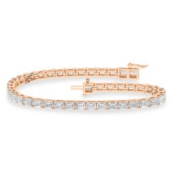 Ione Jolie 14K Rose Gold Emerald Lab Grown Diamond Bracelet