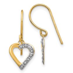 Elysian 14k Diamond Fascination Heart Earrings