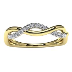10k Yellow Gold Infinity Diamond Ring