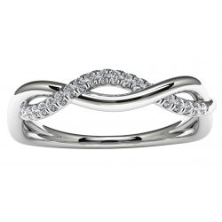 10k White Gold Infinity Diamond Ring