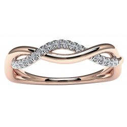 10k Rose Gold Infinity Diamond Ring