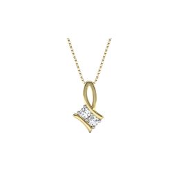 14k Yellow Gold .20ctw Diamond Pendant