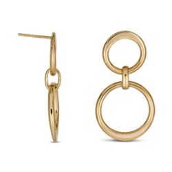 Callidora 14K Yellow Gold Graduated Circle Drop Earrings