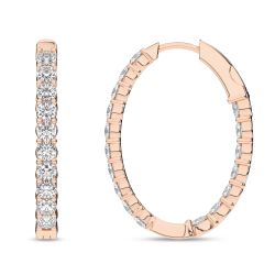 Radiance Tempest 14K Rose Gold Lab Grown Diamond Earrings