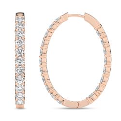 Ophelia Praia 14K Rose Gold Lab Grown Diamond Earrings
