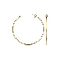 14k Yellow Gold Polished Hoop Earrings