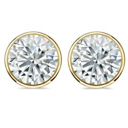 Luminous Aura 1CTW Lab Grown Diamond Stud Earrings in Yellow Gold *IGI Certified*