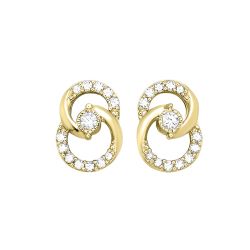 10kt Yellow Gold Diamond Earring 1/4ctw
