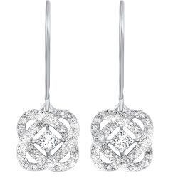 14kt White Gold Earring 3/4ctw
