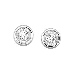 14k Diamond Earrings 1/6ctw