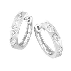 14kt White Gold Diamond Earring 1/7ctw