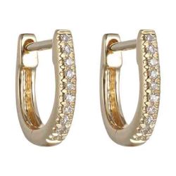 14Kt Yellow Gold Diamond 1/20Ctw Earring