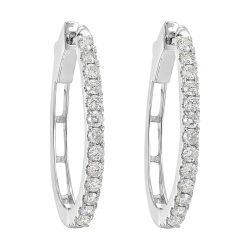 Luminous Grace 1ctw Diamond Oval Hoops