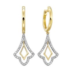Seraphine 14K Yellow Gold 1/6CTW Diamond Drop Earrings