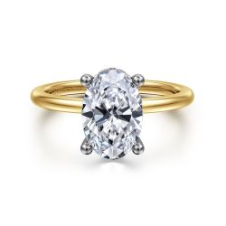 Platinum Petal Diamond Semi-Mount Ring