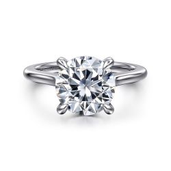 Ericka - 14K White Gold Round Diamond Semi-Mount Ring
