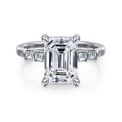 Eva - 14K White Gold Diamond Semi-Mount Ring