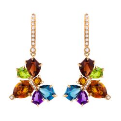 14kt Rose Gold Bellarri Rainbow Queen Bee Earrings