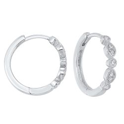 GEOMETRIC DIAMOND EARRINGS IN 14K WHITE GOLD