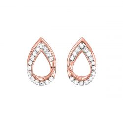 Rose Gold Diamond Earrings 
