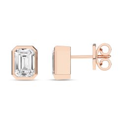 Maven Nerida 14K Rose Gold Emerald Earrings