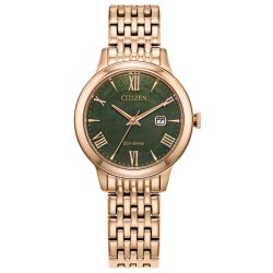 Citizen Ladies Eco Watch 34mm with Green Dial - EW2623-53X