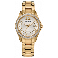 Gold-tone Crystal Watch