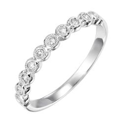 Avelisse 10K White Gold 1/10CTW Diamond Band