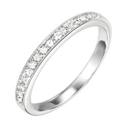 Thalira 10K White Gold 1/8CTW Diamond Band
