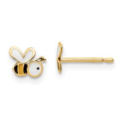 Clover Cloud 14k Madi K Enamel Bumble Bee Post Earrings